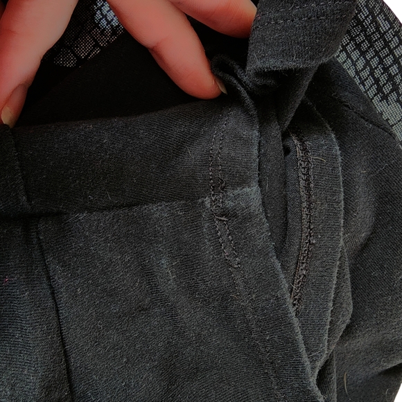 Victoria's Secret Black Yoga Shorts with Silver Snake Print Fold Over Waistband - Picture 3 of 3